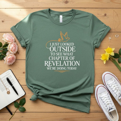 I just looked outside to see what chapter of Revelation T-shirt