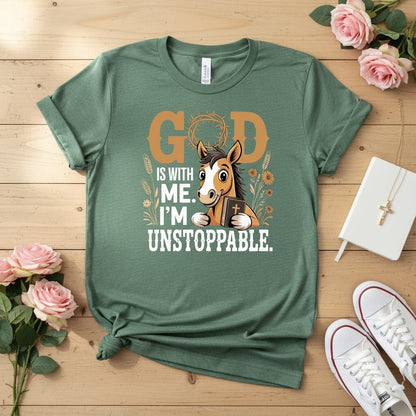 God is with me. I’m unstoppable T-shirt 2