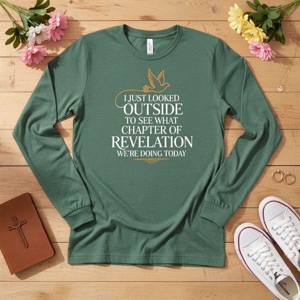 I just looked outside to see what chapter of Revelation Long Sleeve Tee