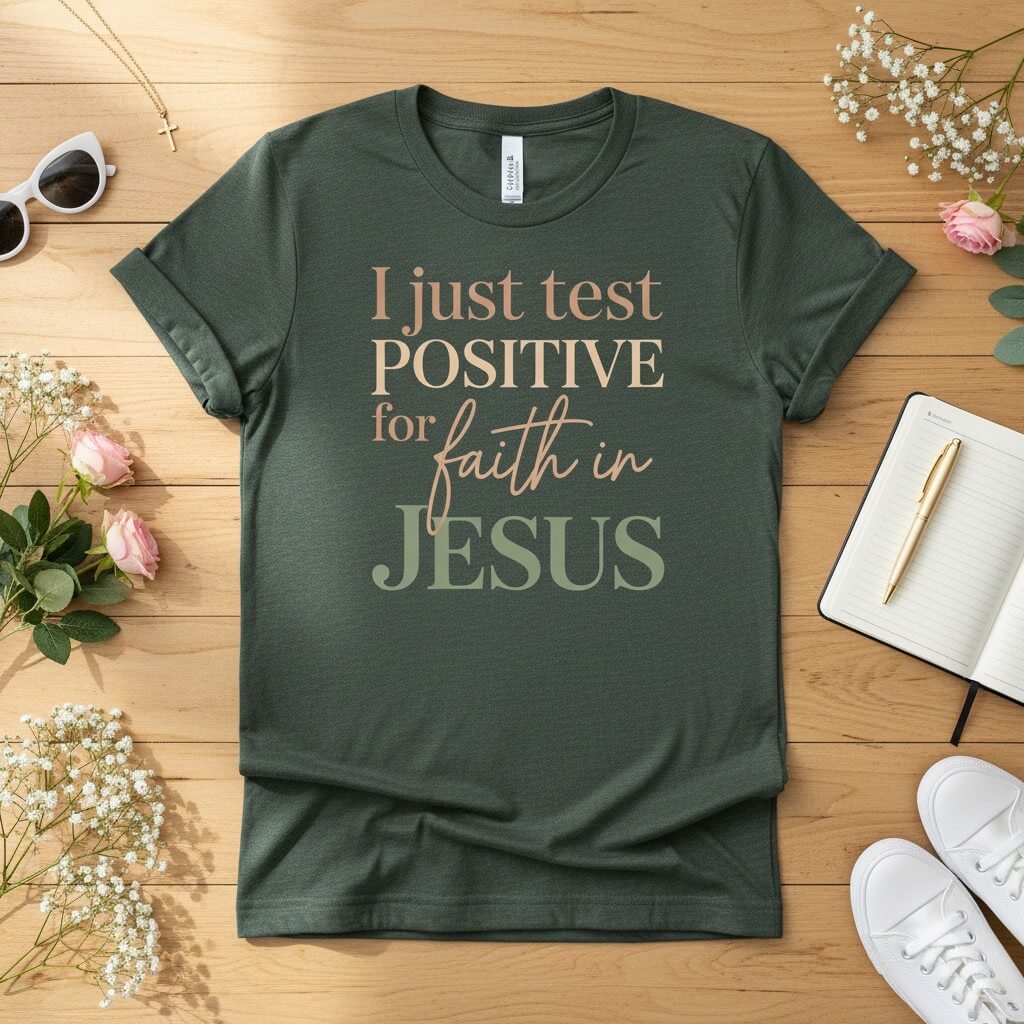I Just Test Positive for Faith in Jesus T-shirt