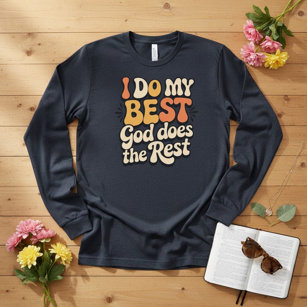 I do my best god does the rest Long Sleeve Tee