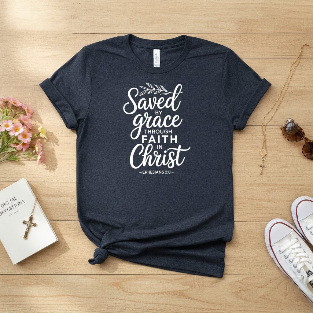 Saved by Grace through Faith in Christ T-shirt
