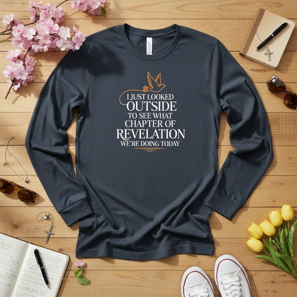I just looked outside to see what chapter of Revelation Long Sleeve Tee