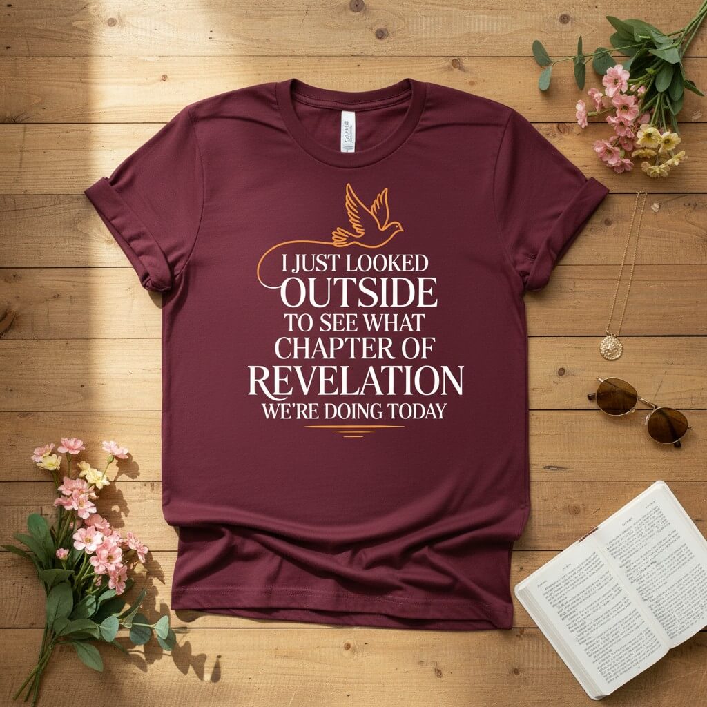 I just looked outside to see what chapter of Revelation T-shirt