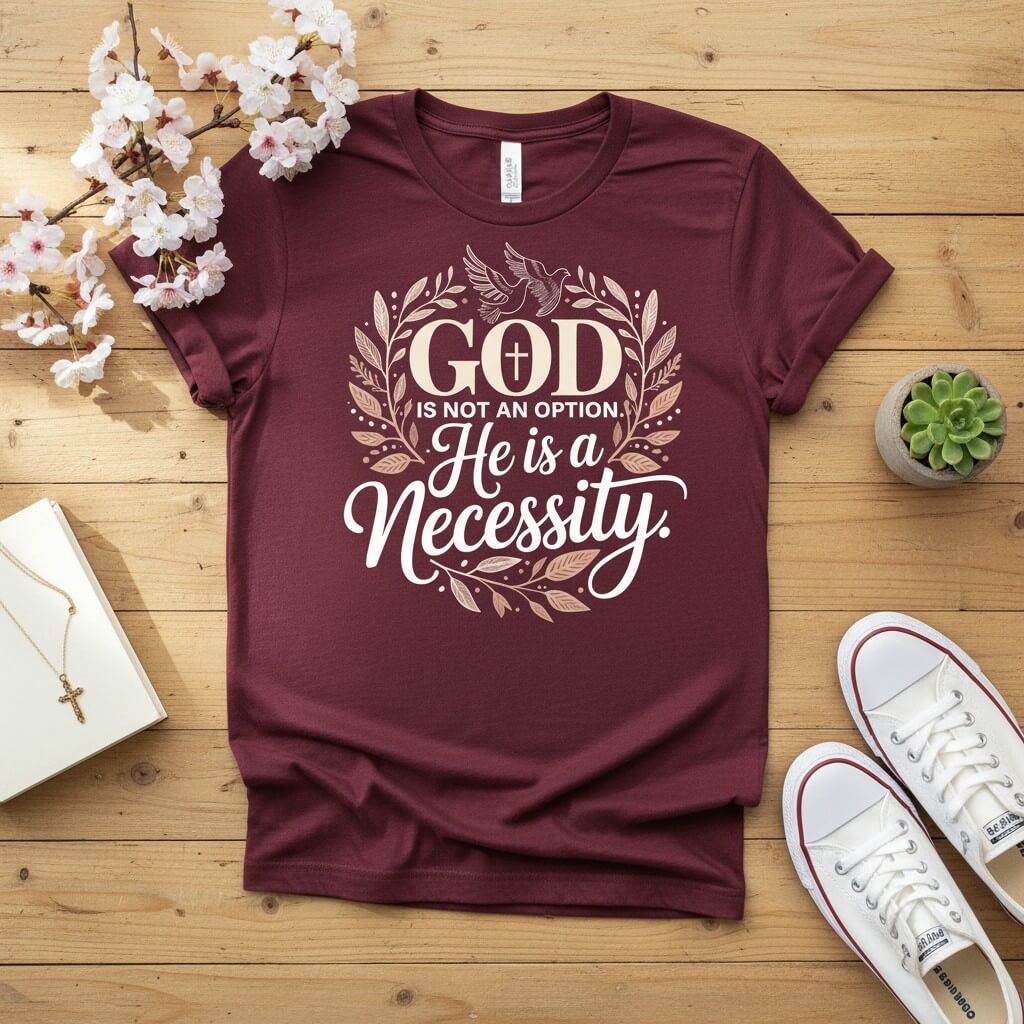 God is not an option. He is a necessity T-shirt
