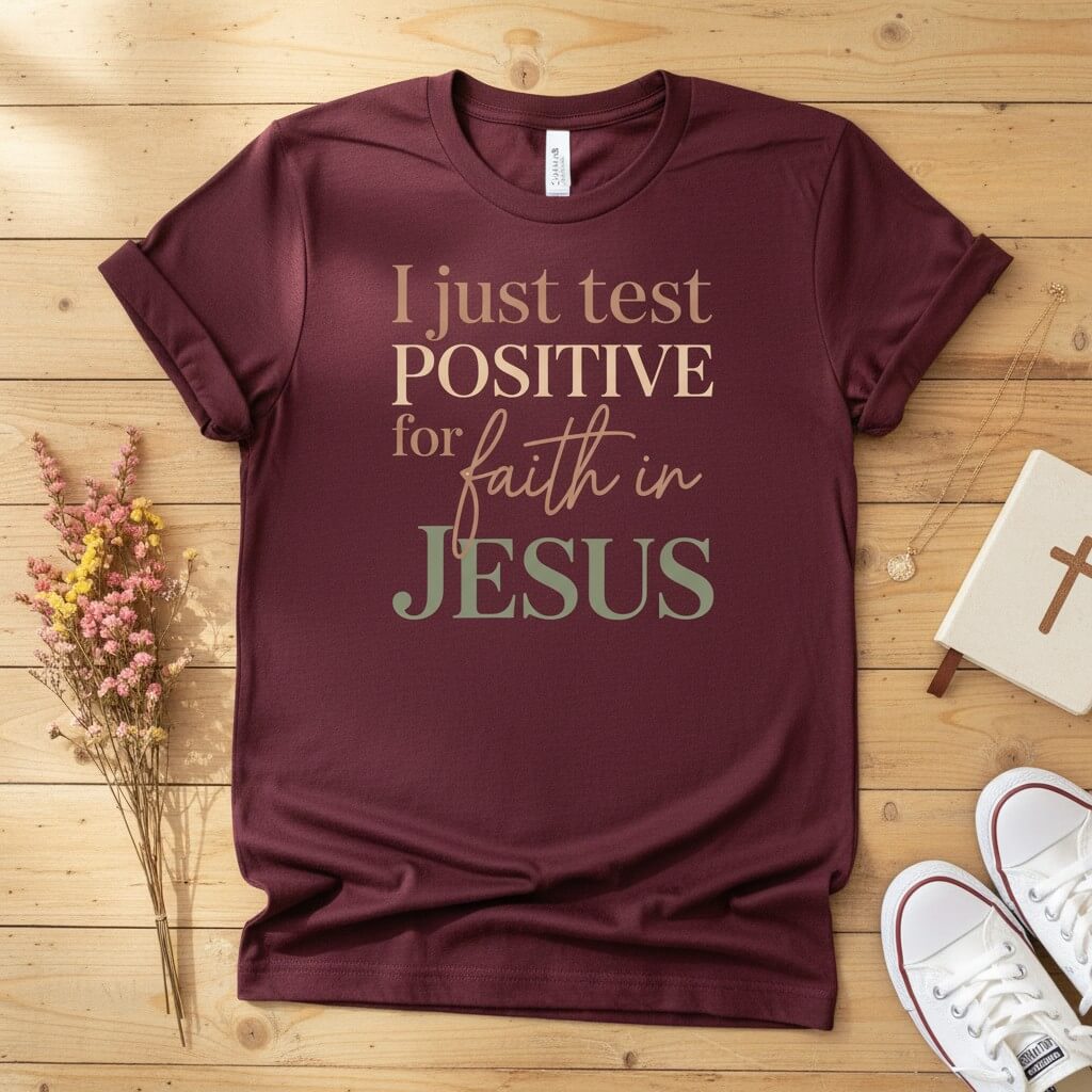 I Just Test Positive for Faith in Jesus T-shirt