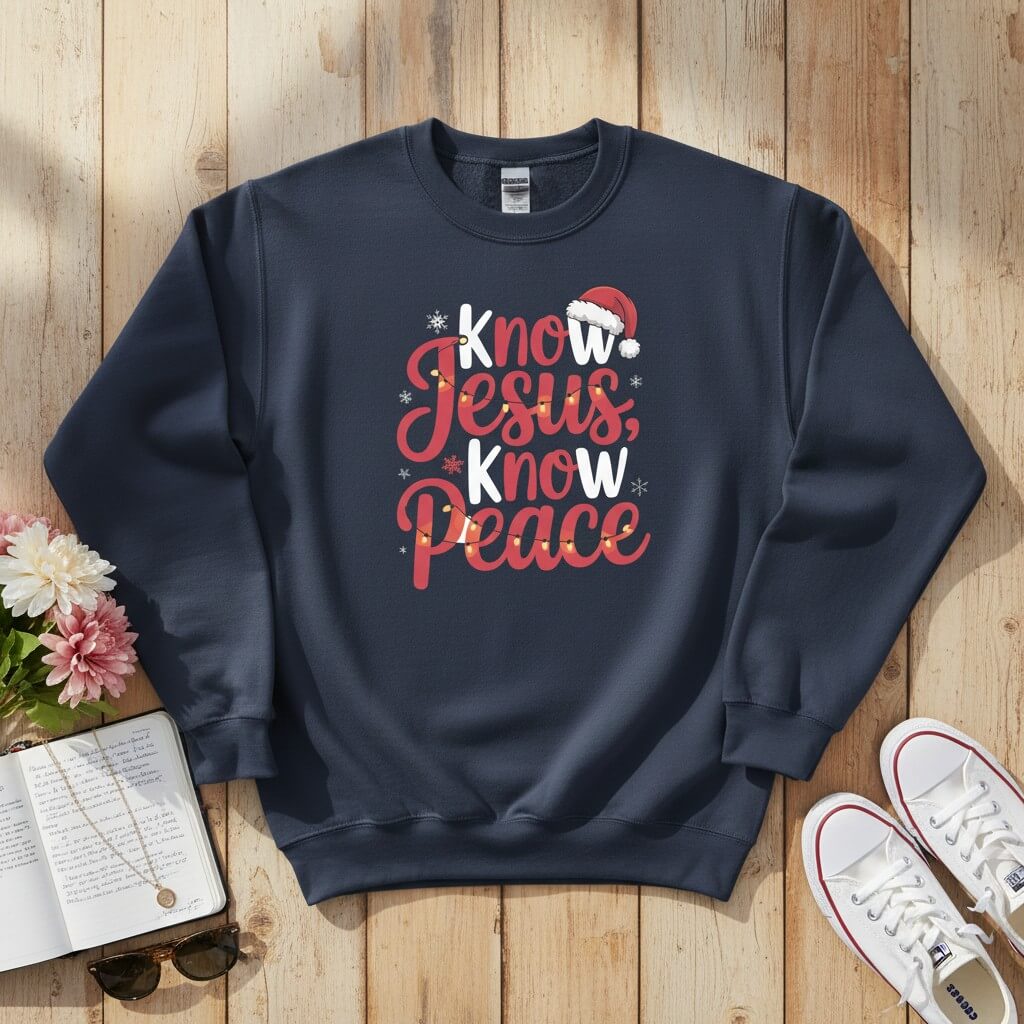 Know Jesus, Know Peace Crewneck Sweatshirt