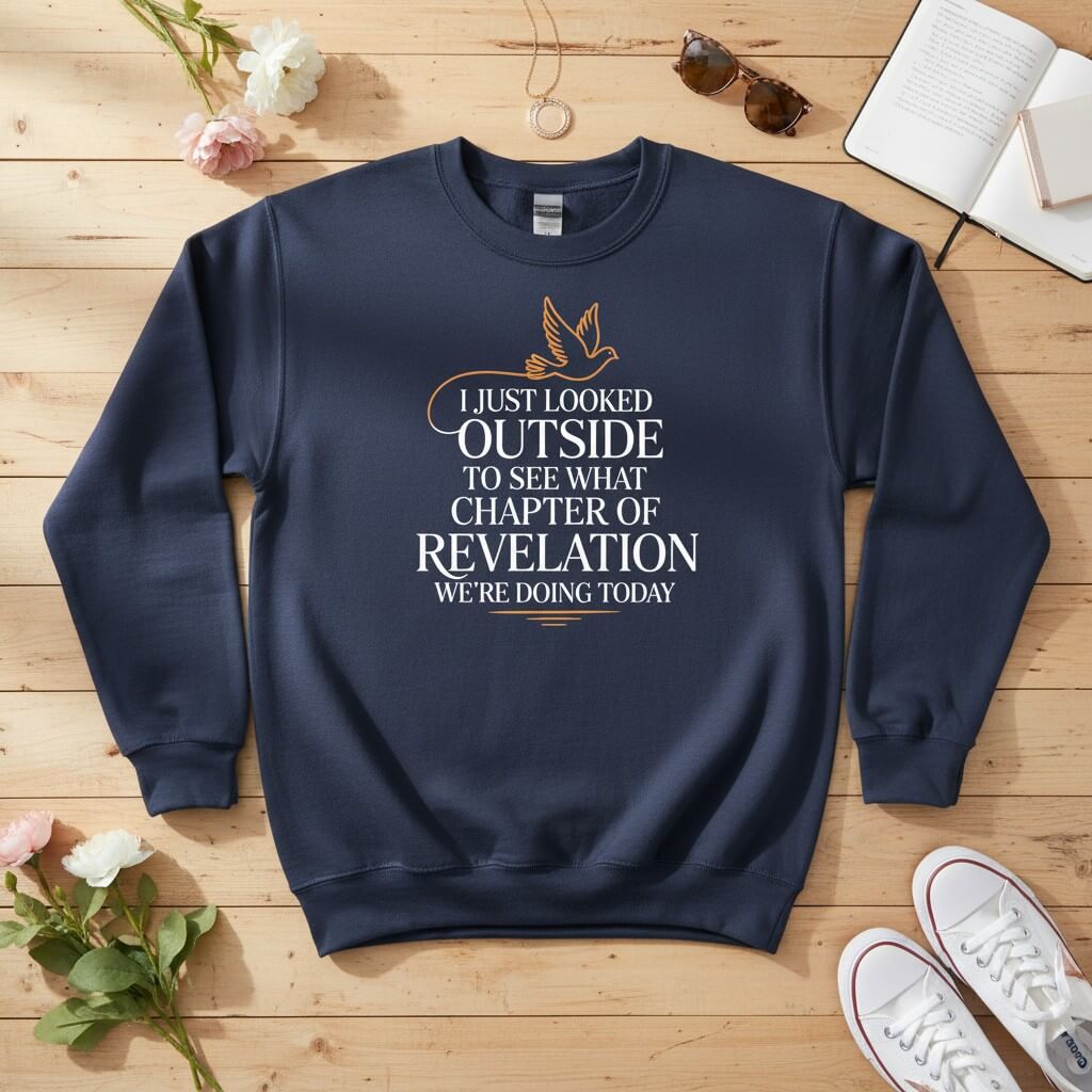 I just looked outside to see what chapter of Revelation Crewneck Sweatshirt