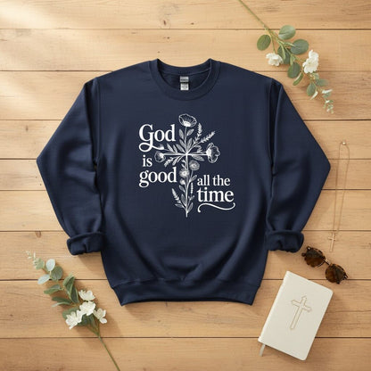 God is good all the time Crewneck Sweatshirt 2