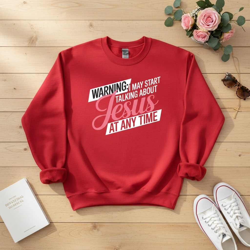 Warning I may start talking about JESUS Crewneck Sweatshirt