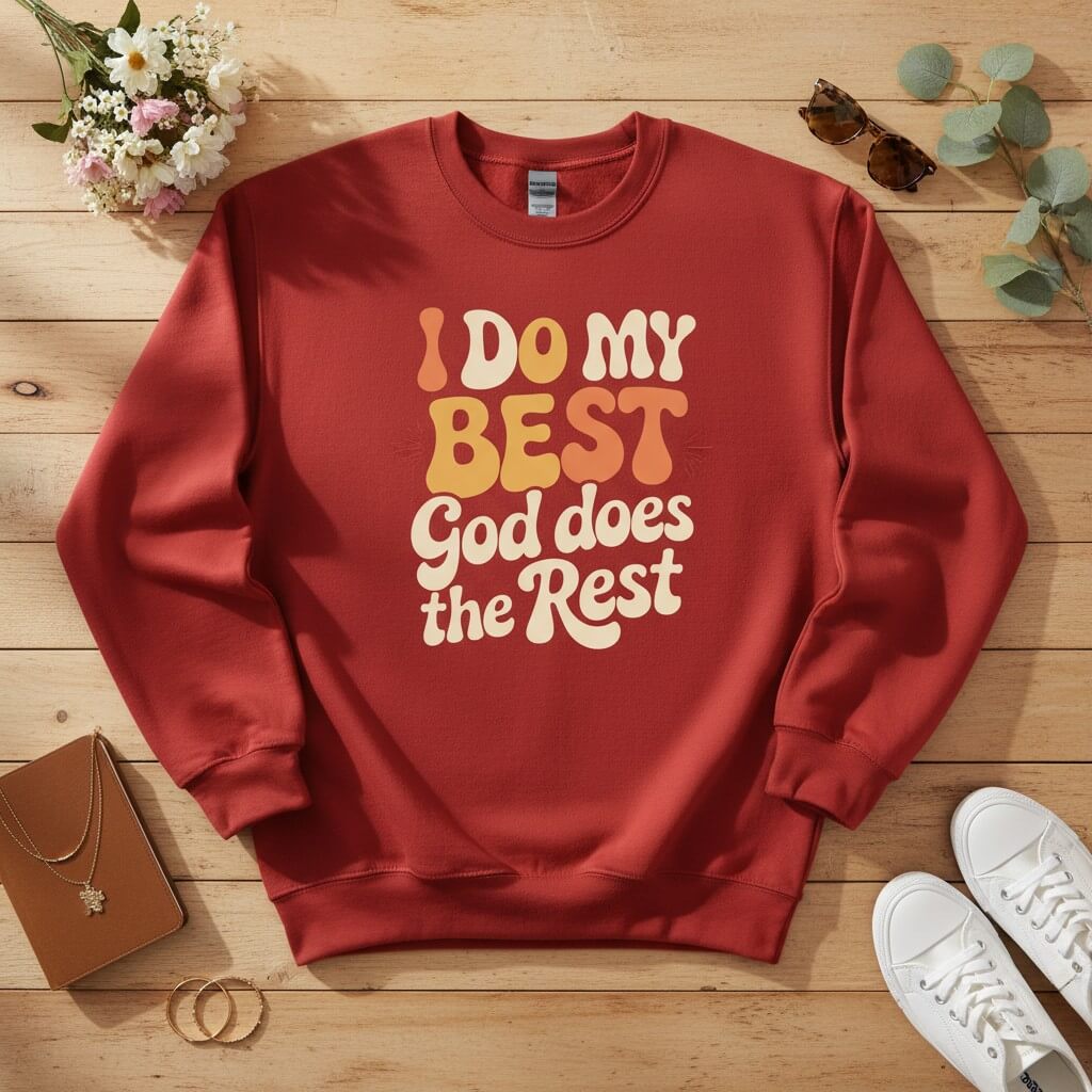 I do my best god does the rest Crewneck Sweatshirt