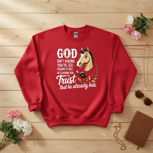 God isn’t asking you to figure it out Crewneck Sweatshirt