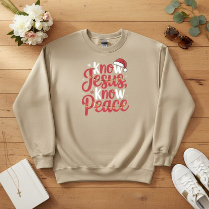 Know Jesus, Know Peace Crewneck Sweatshirt