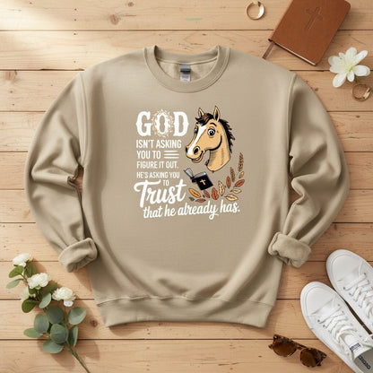 God isn’t asking you to figure it out Crewneck Sweatshirt