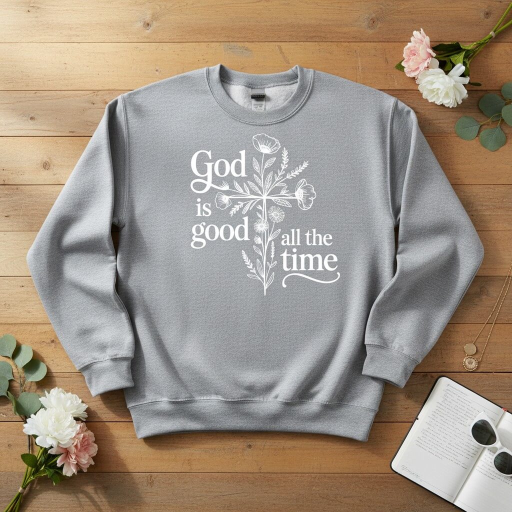 God is good all the time Crewneck Sweatshirt 2