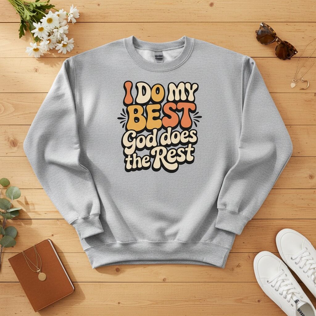 I do my best god does the rest Crewneck Sweatshirt