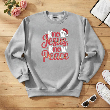 Know Jesus, Know Peace Crewneck Sweatshirt