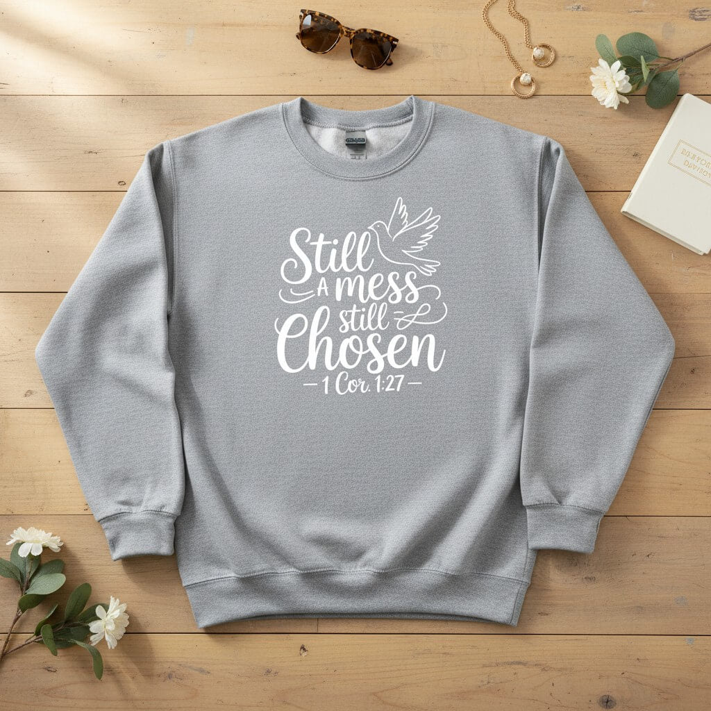 Still a mess still chosen Crewneck Sweatshirt