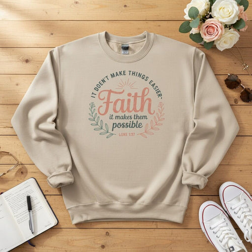 It doesn’t make things easier Crewneck Sweatshirt