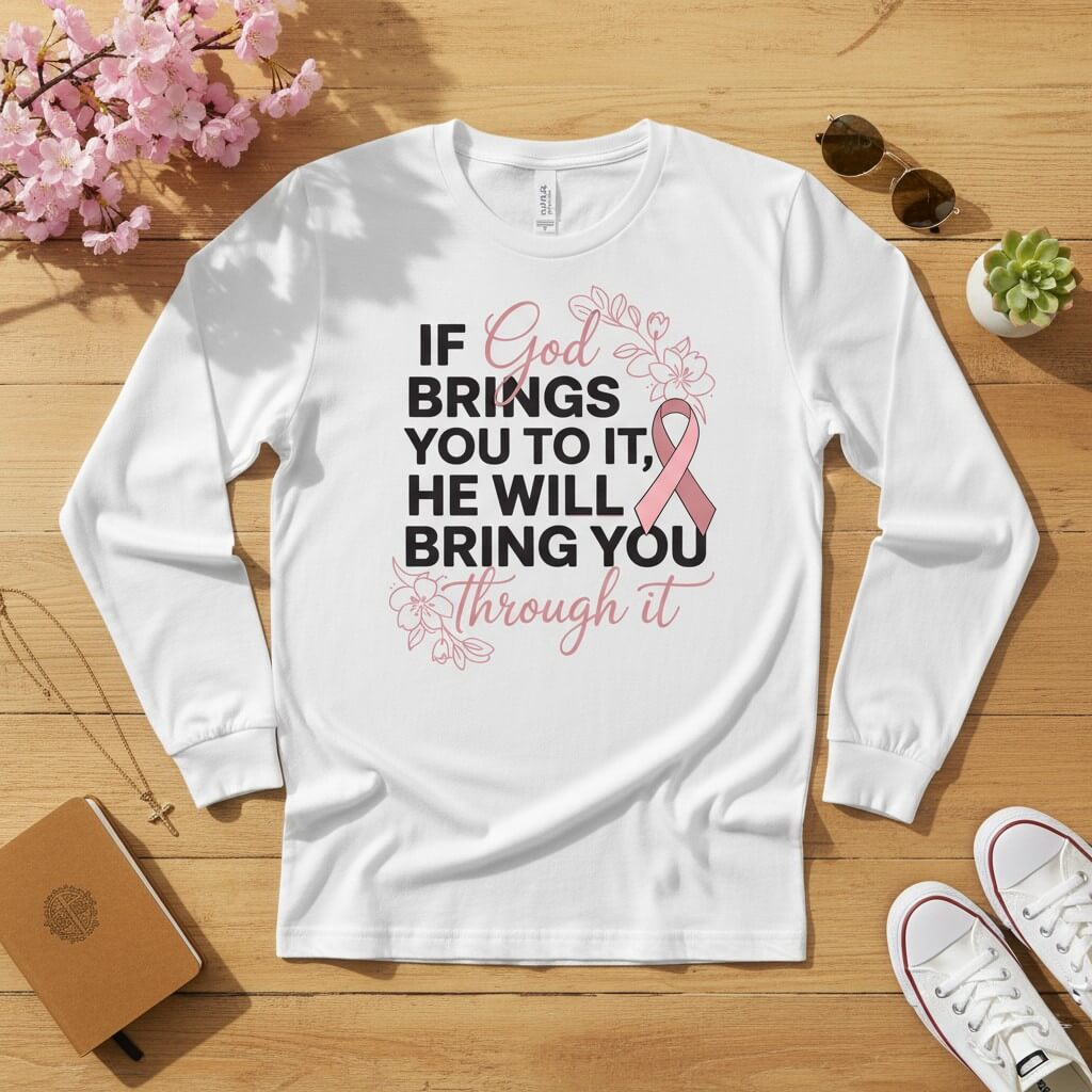 If God brings you to it Long Sleeve Tee