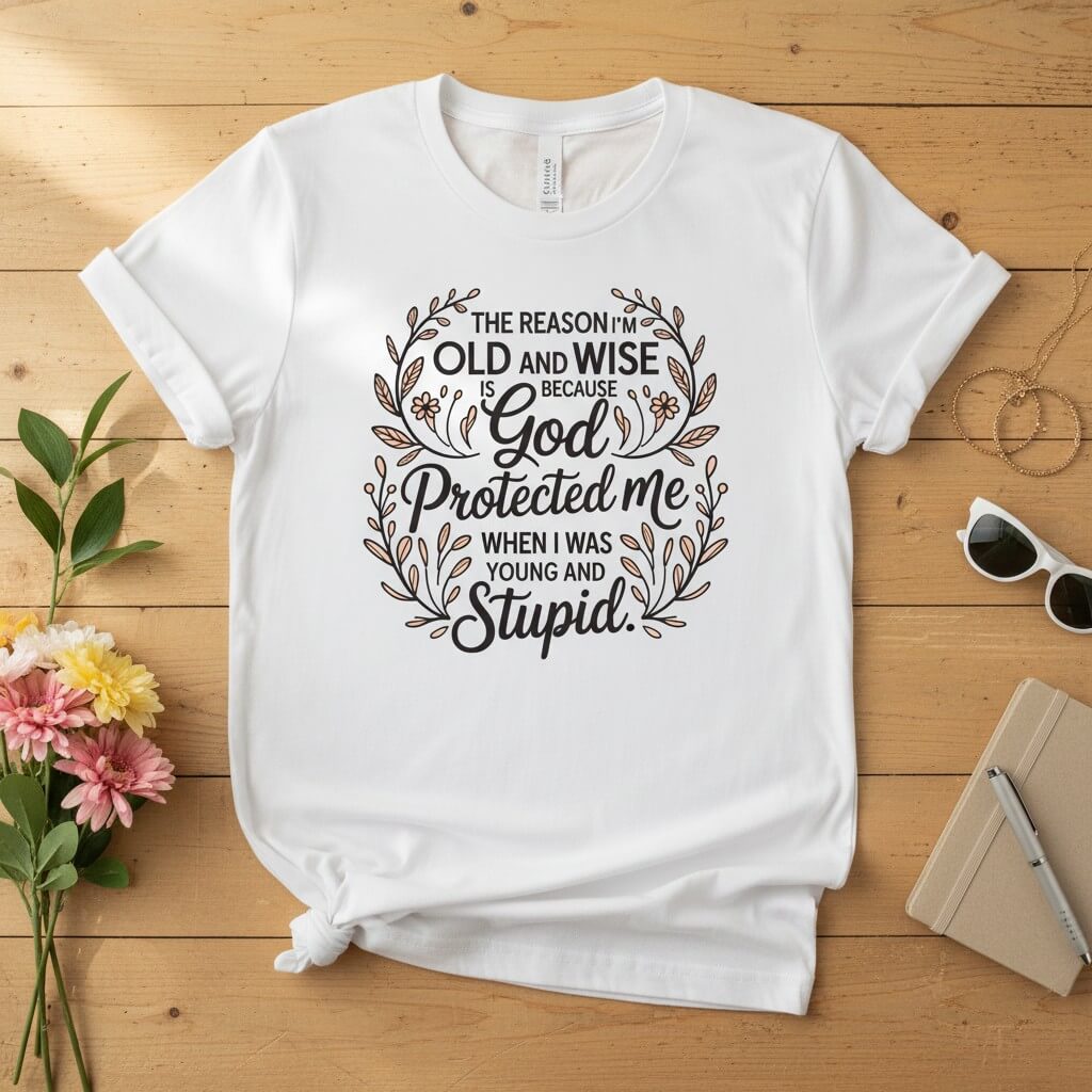 The reason I'm old and wise T-shirt