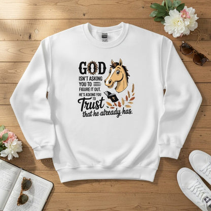 God isn’t asking you to figure it out Crewneck Sweatshirt