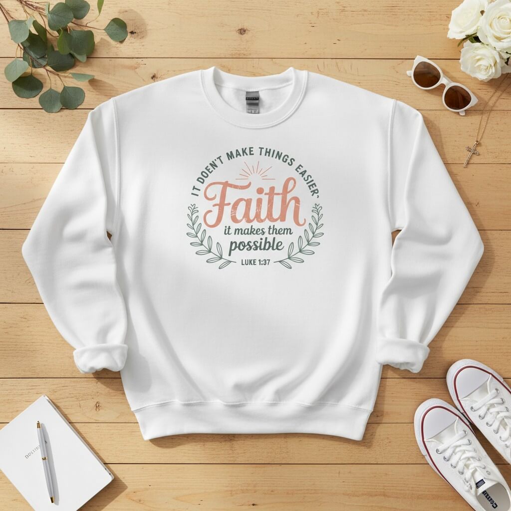 It doesn’t make things easier Crewneck Sweatshirt