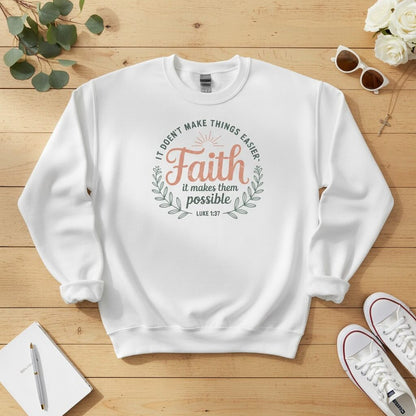 It doesn’t make things easier Crewneck Sweatshirt