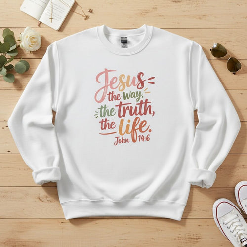 Jesus the way the trust the life Crewneck Sweatshirt