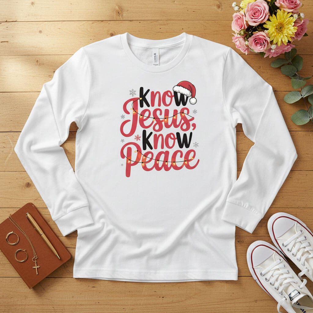 Know Jesus, Know Peace Long Sleeve Tee