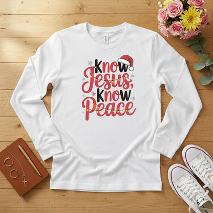 Know Jesus, Know Peace Long Sleeve Tee