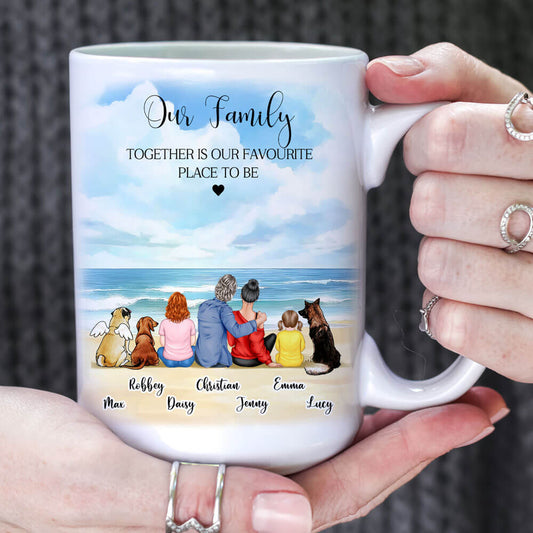 Our Family Together Is Our Favorite Place to Be - Personalized Coffee Two Tone Mug