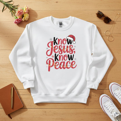 Know Jesus, Know Peace Crewneck Sweatshirt